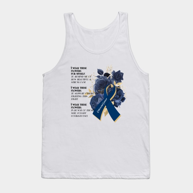 Colorectal Cancer Support - Colon Cancer Tank Top by allthumbs